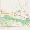 Section of Katy Trail trail, distance, elevation, map, profile, GPS track