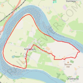 Arlingham Loop Walk trail, distance, elevation, map, profile, GPS track