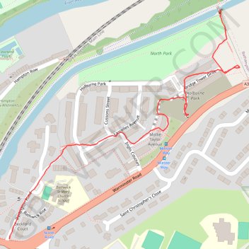 Holburne Park trail, distance, elevation, map, profile, GPS track