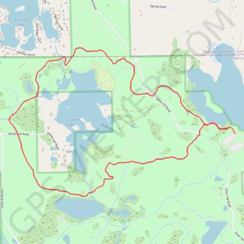 Crooked Lake Loop Trail in Pinckney Recreation Area trail, distance, elevation, map, profile, GPS track
