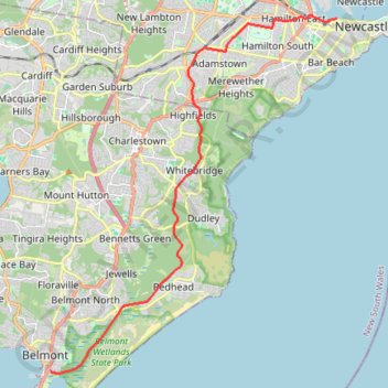 Fernleigh Rail Trail trail, distance, elevation, map, profile, GPS track