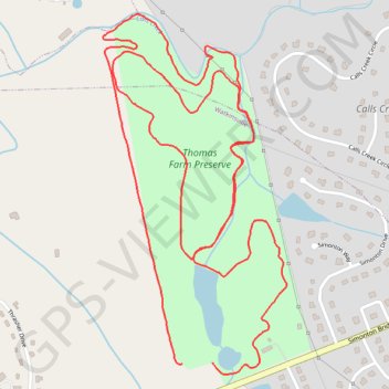 Thomas Farm Preserve Loop trail, distance, elevation, map, profile, GPS track