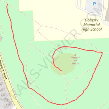 Newton Hill trail, distance, elevation, map, profile, GPS track