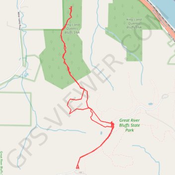 King's Bluff Overlook trail, distance, elevation, map, profile, GPS track