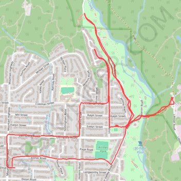 Lynn Valley Loop trail, distance, elevation, map, profile, GPS track