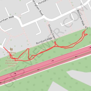 Upper Brooms Wood trail, distance, elevation, map, profile, GPS track