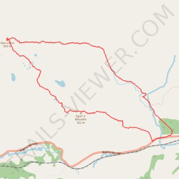 Glas-Charn loop hike trail, distance, elevation, map, profile, GPS track