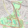 Tooting Bec Park Loop trail, distance, elevation, map, profile, GPS track