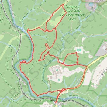 Patapsco Valley State Park - Woodstock Area trail, distance, elevation, map, profile, GPS track