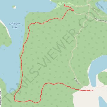 McQueen Lake Red XC Trail trail, distance, elevation, map, profile, GPS track