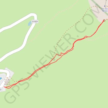 Pico Tentes desde el col de Tentes trail, distance, elevation, map, profile, GPS track