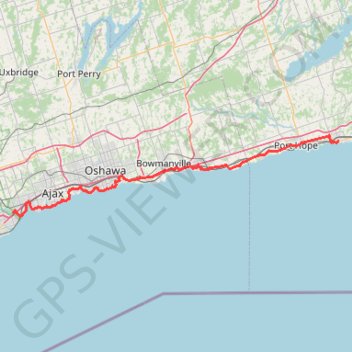 Scarborough - Cobourg trail, distance, elevation, map, profile, GPS track