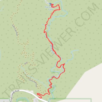 Trail Canyon Falls in Angeles National Forest trail, distance, elevation, map, profile, GPS track