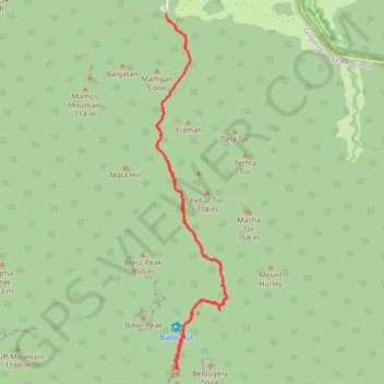 Breadknife - Grand High Tops Track trail, distance, elevation, map, profile, GPS track