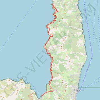 New trail, distance, elevation, map, profile, GPS track
