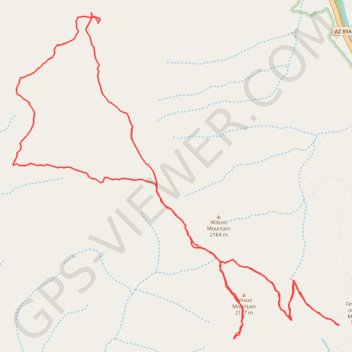Wilson Mountain Summit Loop (Red Rock-Secret Mountain Wilderness) trail, distance, elevation, map, profile, GPS track
