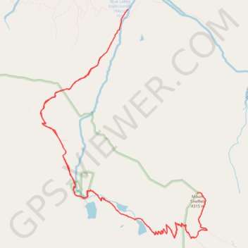 Mount Sneffels via Blue Lakes trail, distance, elevation, map, profile, GPS track