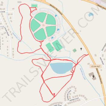 Tarboro Indian Lake Park Loop Hike trail, distance, elevation, map, profile, GPS track