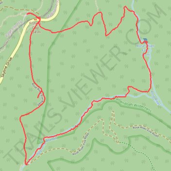 Rose River Loop Trail in Shenandoah National Park trail, distance, elevation, map, profile, GPS track