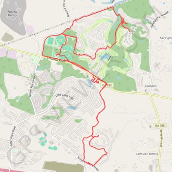 Patriot's Park Loop trail, distance, elevation, map, profile, GPS track