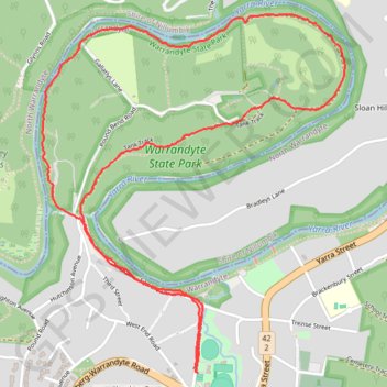 Pound Bend Loop trail, distance, elevation, map, profile, GPS track