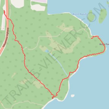 Butze Rapids Trail trail, distance, elevation, map, profile, GPS track