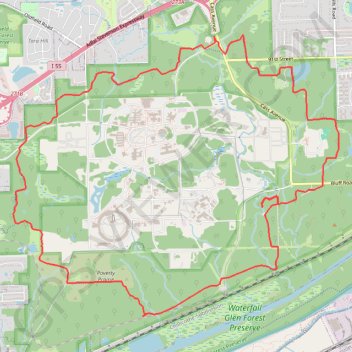 Waterfall Glenn Forest Loop trail, distance, elevation, map, profile, GPS track
