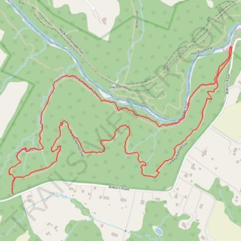 Gunpowder Falls State Park Pleasantville Area - Little Gunpowder Trail and A Boy Named Sue loop trail, distance, elevation, map, profile, GPS track