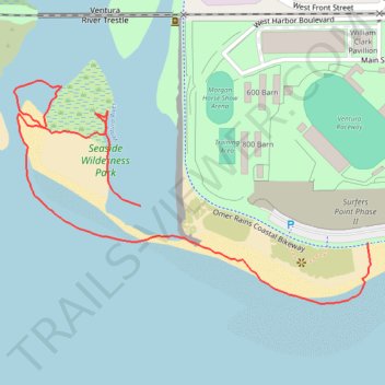 Seaside Wilderness Park trail, distance, elevation, map, profile, GPS track