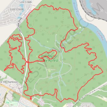 Harbison Ride trail, distance, elevation, map, profile, GPS track