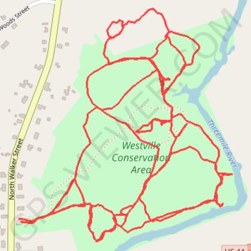 Westville Conservation Area Loop trail, distance, elevation, map, profile, GPS track