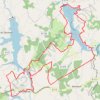 Massignac Lacs Haute Charente 27 kms trail, distance, elevation, map, profile, GPS track