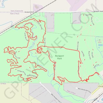 Rockport Park Loop MTB trail, distance, elevation, map, profile, GPS track