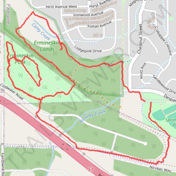 Erminskine Park and Lands trail, distance, elevation, map, profile, GPS track