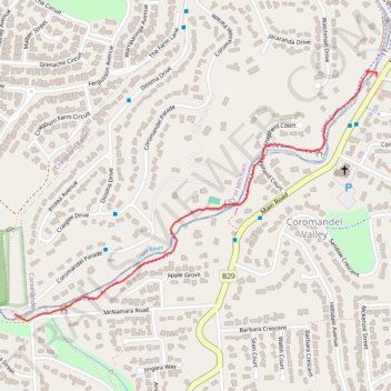 Along the Sturt River trail, distance, elevation, map, profile, GPS track