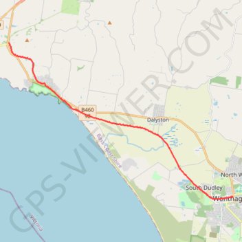 Bass Coast Rail Trail trail, distance, elevation, map, profile, GPS track