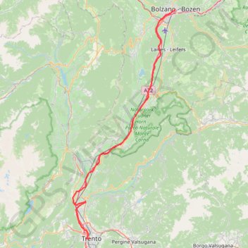 2022_DE_Bozen-Trient | flach trail, distance, elevation, map, profile, GPS track
