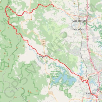 Dayboro - Wamuran trail, distance, elevation, map, profile, GPS track