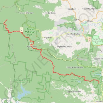 Gap Creek - England Creek trail, distance, elevation, map, profile, GPS track