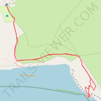 Paths to sea-cliff climbing trail, distance, elevation, map, profile, GPS track