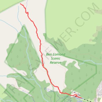 Ben Lomond Track to Saddle in Ben Lomond Scenic Reserve trail, distance, elevation, map, profile, GPS track