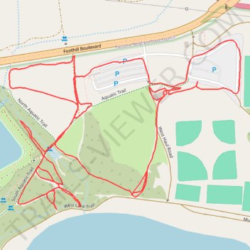 Hansen Dam Ballfields trail, distance, elevation, map, profile, GPS track
