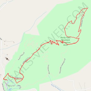 Rocky Face Mountain via Hollow Rock Trail trail, distance, elevation, map, profile, GPS track