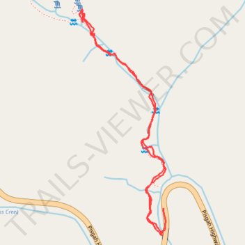 Moore Cove Falls hike trail, distance, elevation, map, profile, GPS track