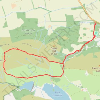 Maspie Den and Lomond Hills trail, distance, elevation, map, profile, GPS track