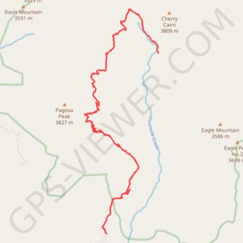 Anderson Trail, Fourmile Falls area trail, distance, elevation, map, profile, GPS track