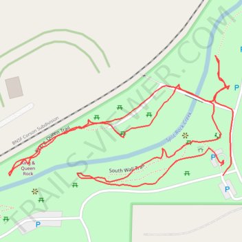 South Wall Trail and King & Queen Trail in Palisades State Park trail, distance, elevation, map, profile, GPS track