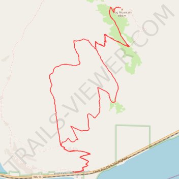 Dog Mountain Trail trail, distance, elevation, map, profile, GPS track