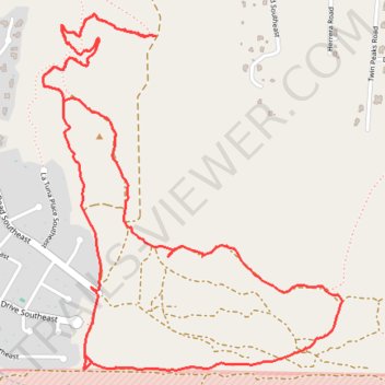 Manzano / Four Hills Open Space trail, distance, elevation, map, profile, GPS track