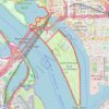 Tidal Basin, Jefferson Memorial, Hains Point and East Potomac Park Loop trail, distance, elevation, map, profile, GPS track